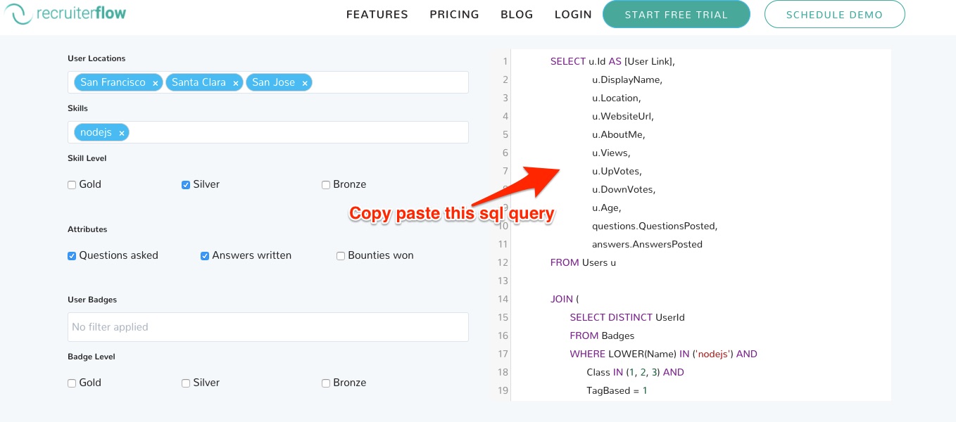 stack overflow sql