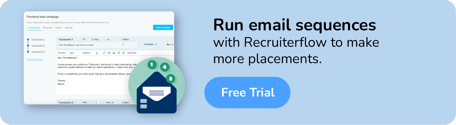 Recruiting email templates for recruiters