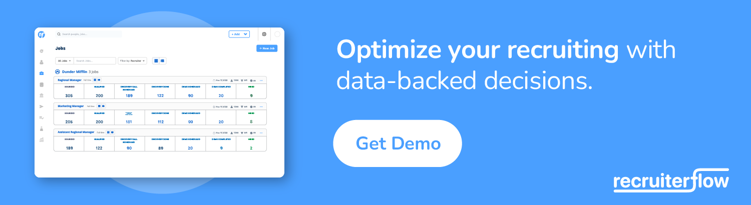 Recruitment metrics dashboard