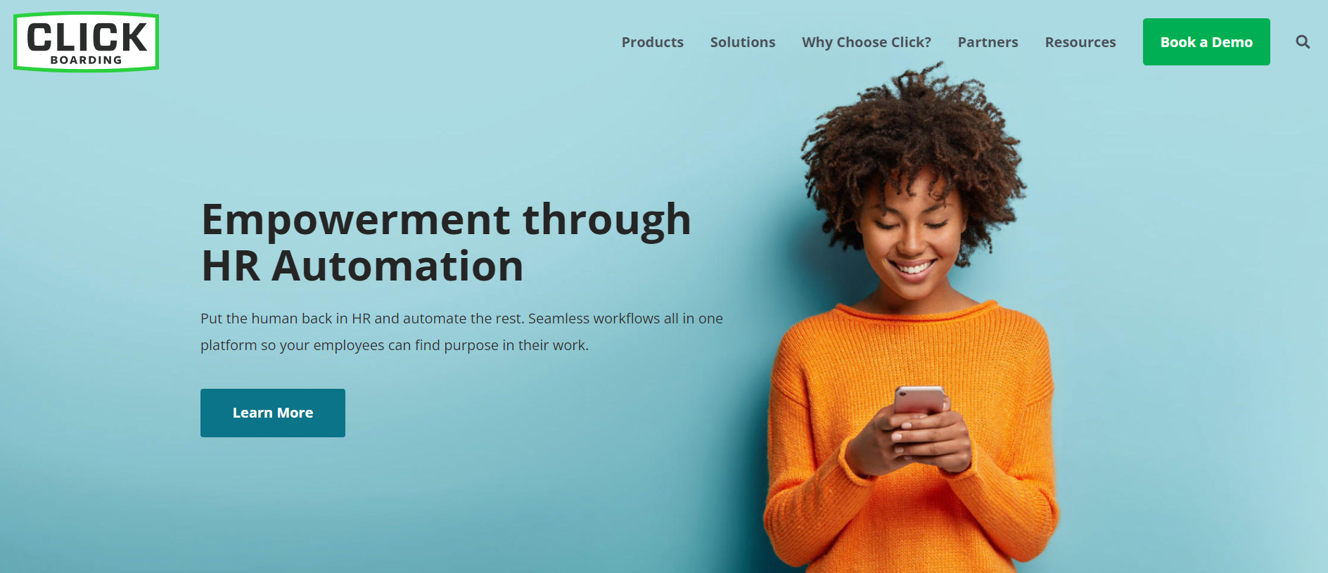 Click boarding employee onboarding software