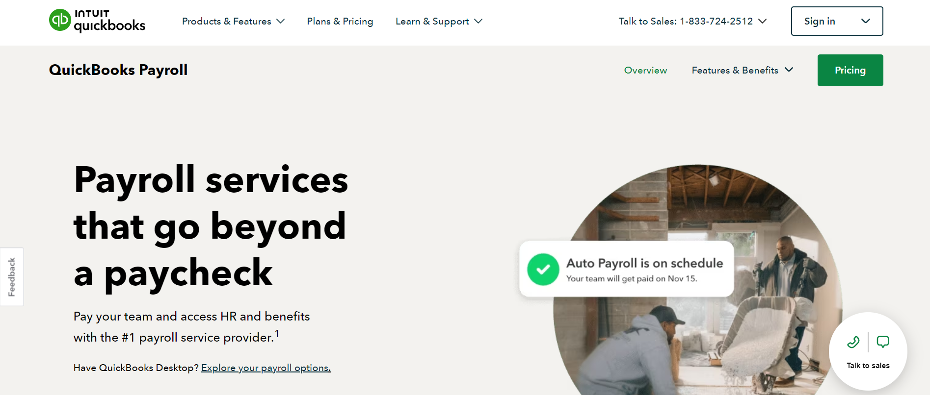 Quickbooks payroll software