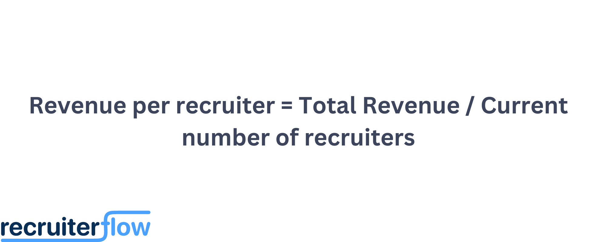 How to calculate Revenue per recruiter
