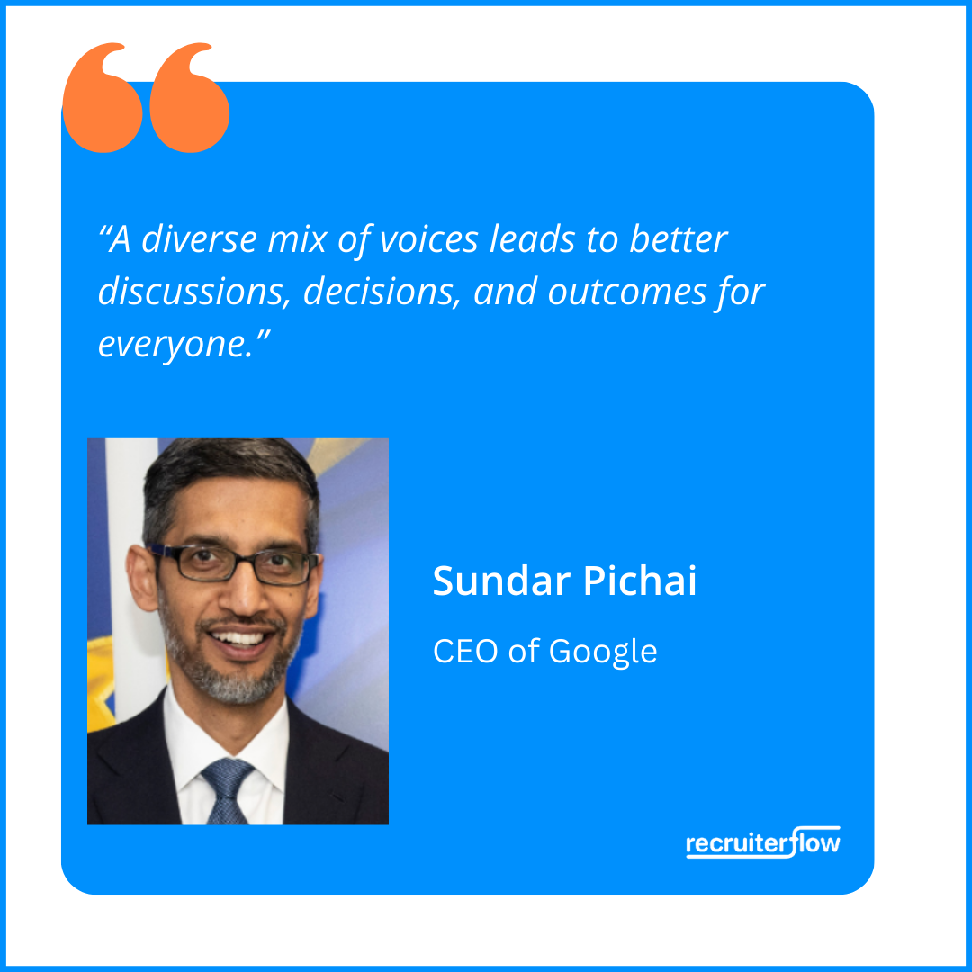 Sundar Pichai Recruitment quotes