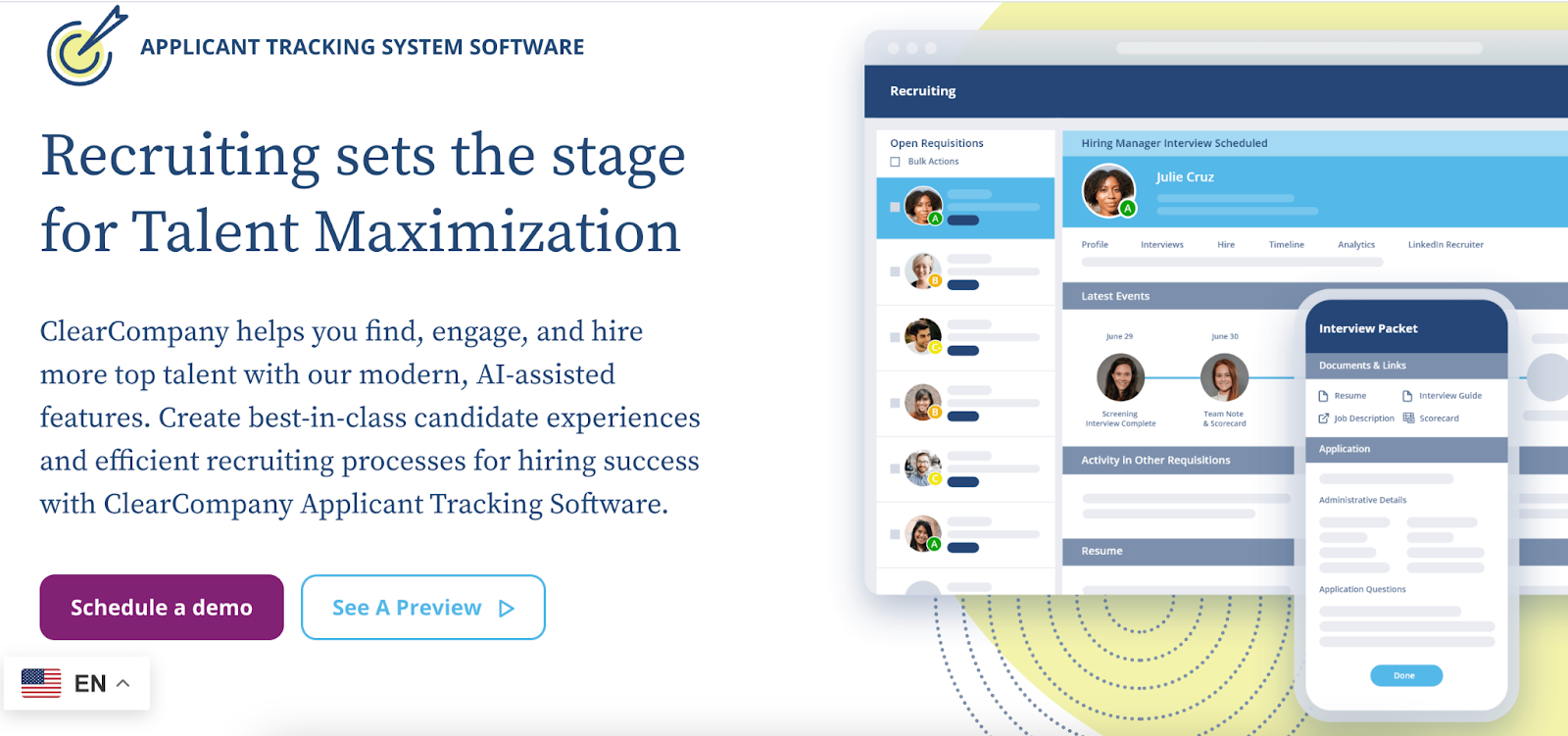 Clear company interview scheduling software