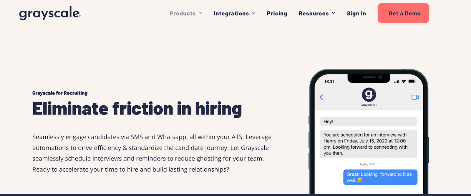 graysacale - interview scheduling software free