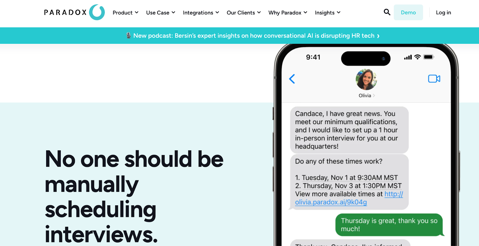 paradox - automated interview scheduling software