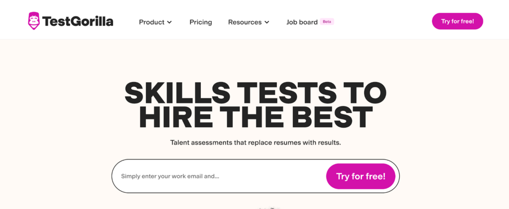 Test Gorilla - diversity recruiting tool