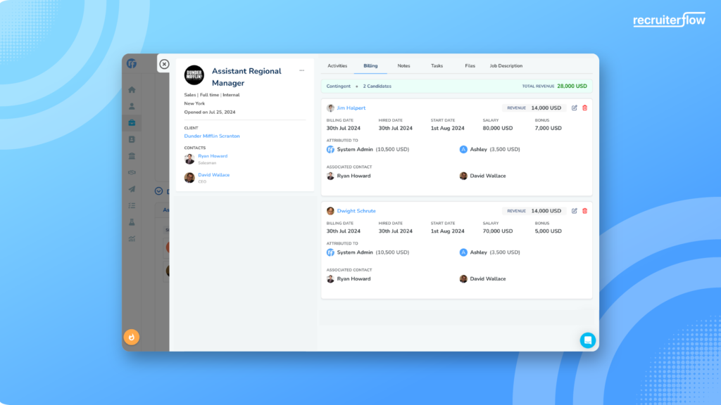 Advanced Revenue Tracking for Jobs in Recruiterflow