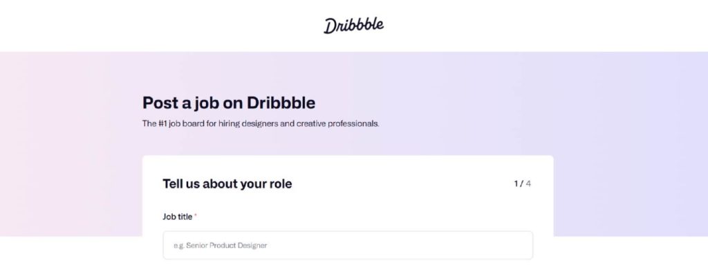 Dribble - Best job posting site for Designers