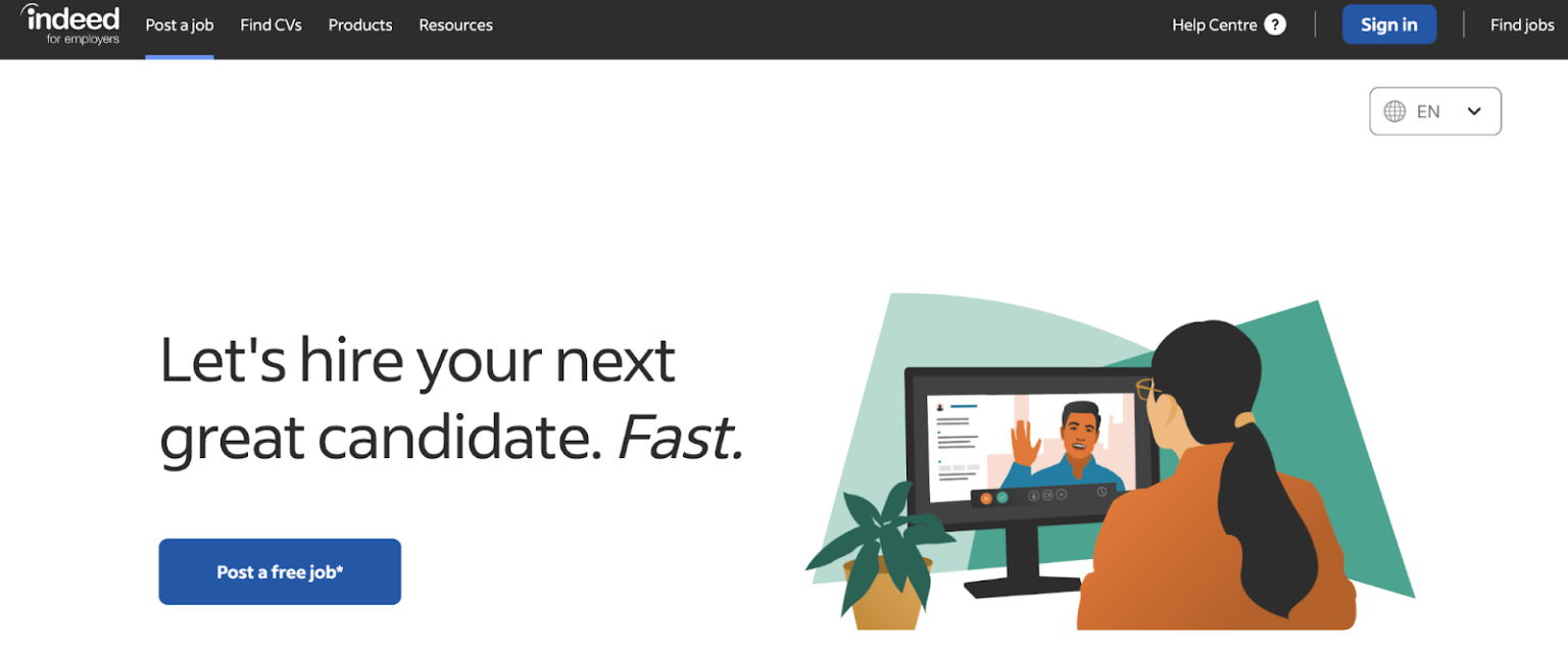 Indeed - Best job posting sites for recruiters
