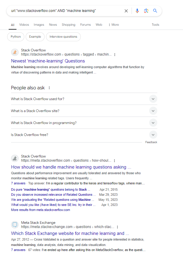 URL - boolean search in recruitment 