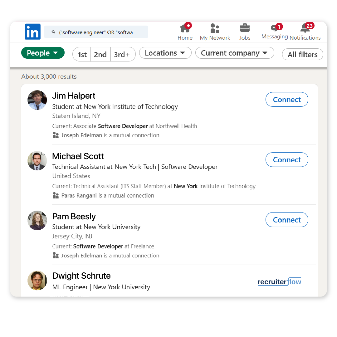 software engineer boolean search in recruitment 