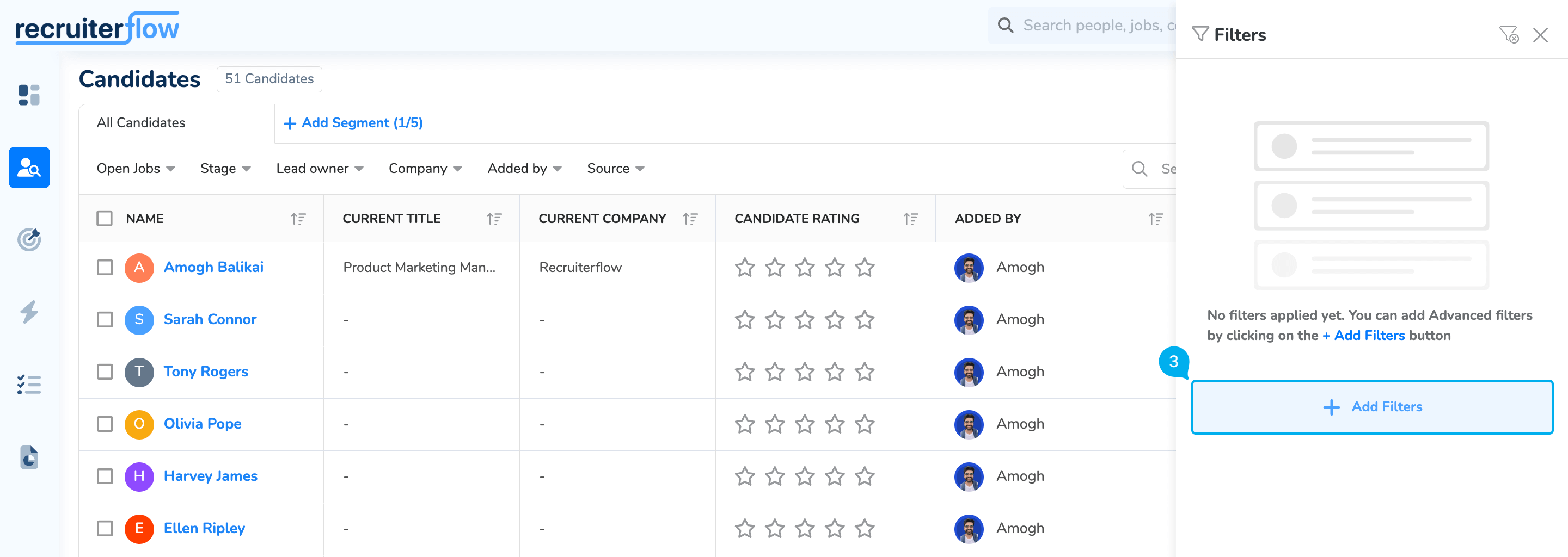 add filters in recruiterflow