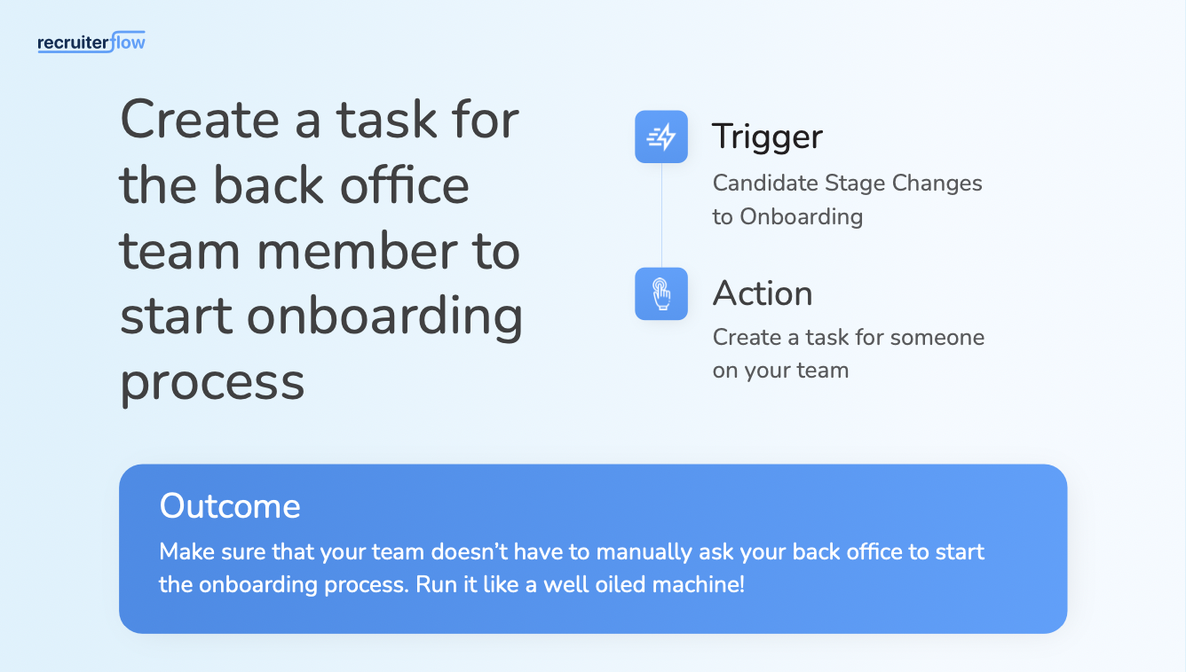 create task to start onboarding
