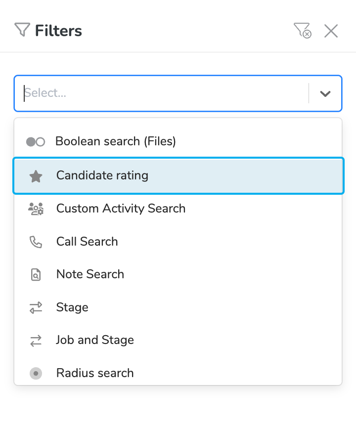 filter five star candidates