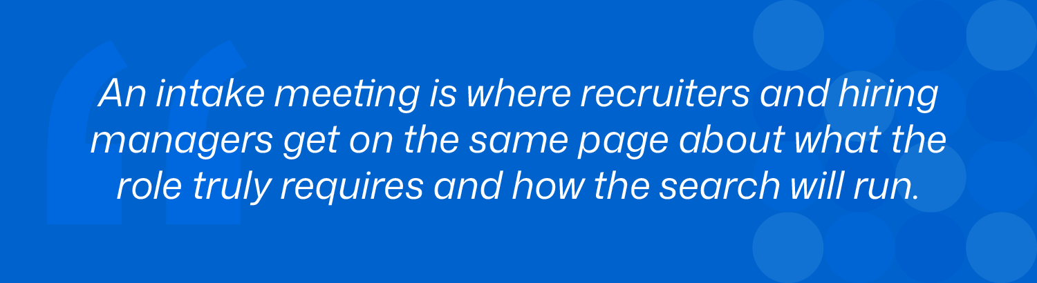 Illustration of intake meeting definition