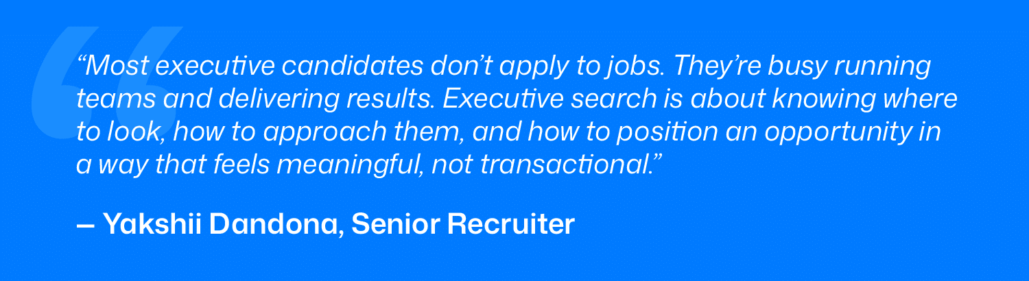 Senior recruiter quote on executive firm search