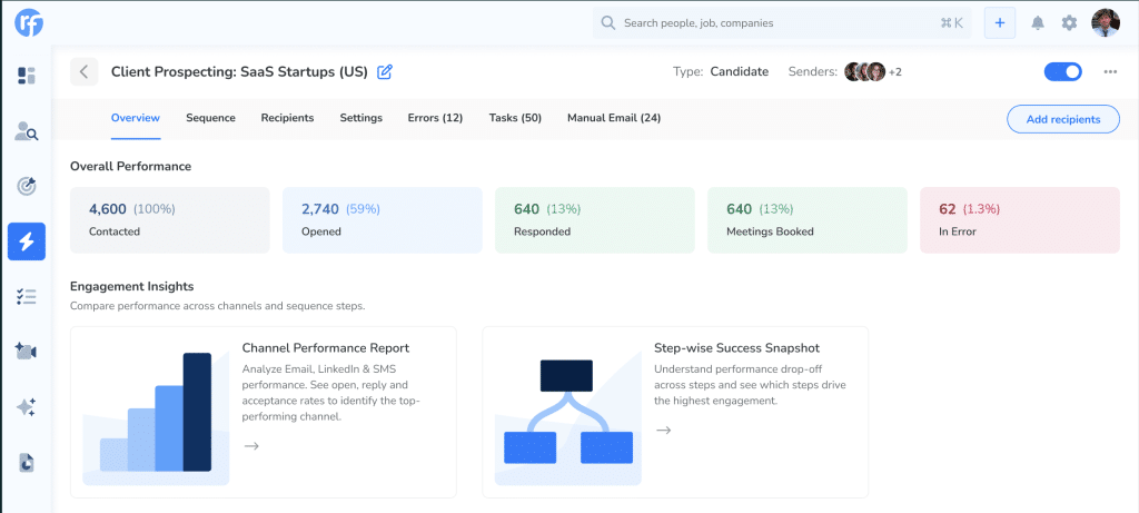 Sequences on Recruiterflow