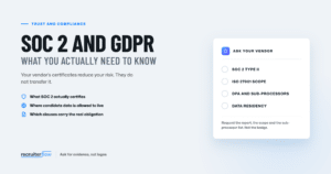 SOC 2 and GDPR for Recruiting Firms